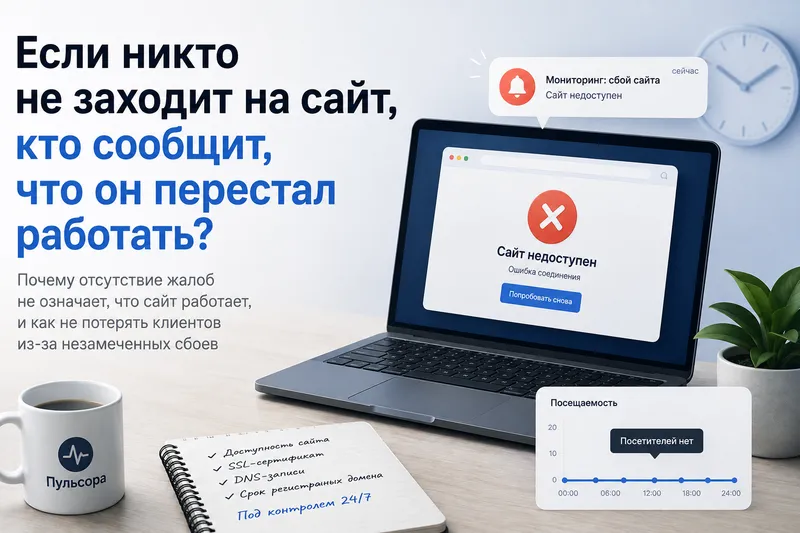 Как понять, что сайт не работает без посетителей